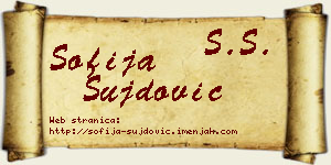 Sofija Šujdović vizit kartica
